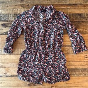 Floral Jumper / Romper size 7/8